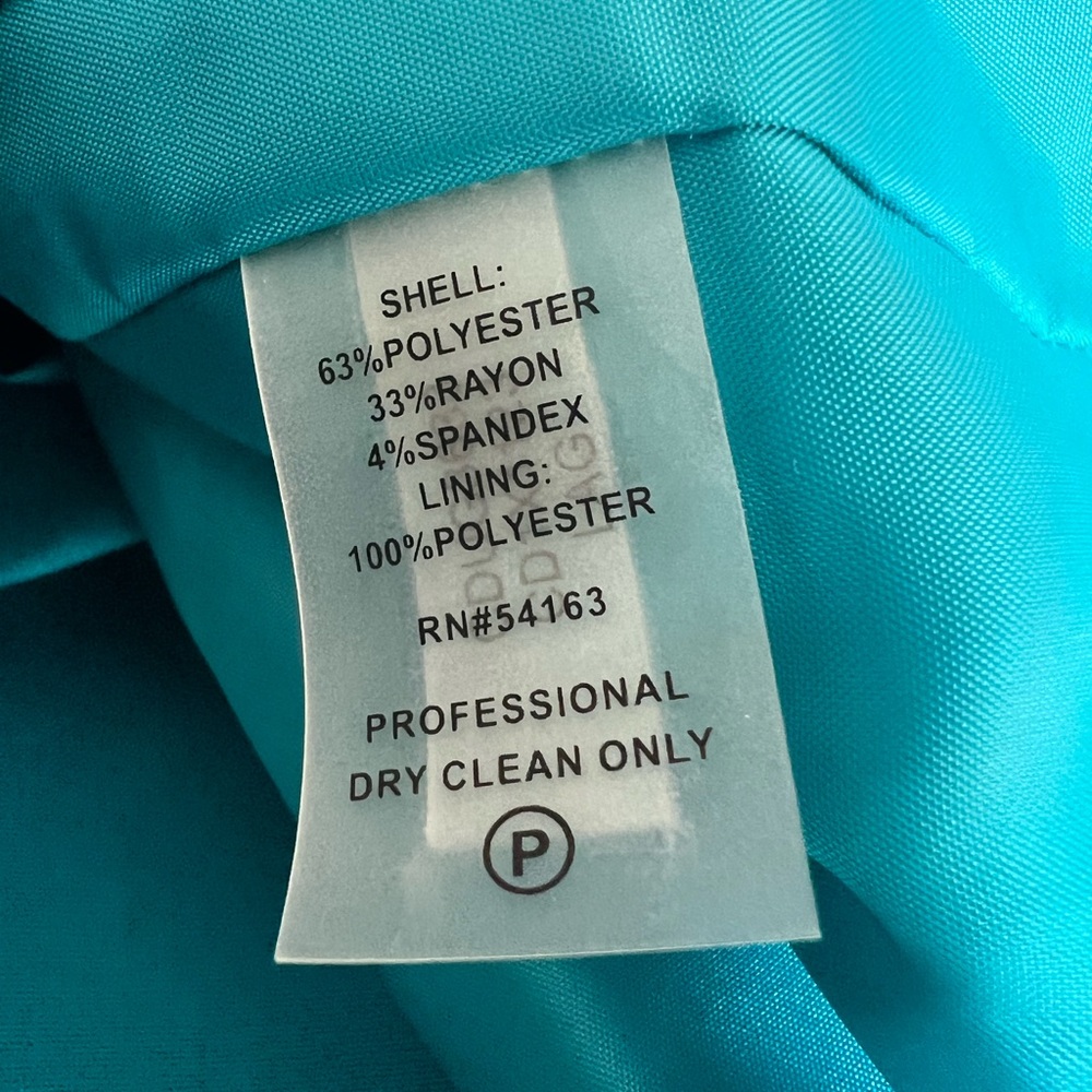 NWOT Calvin Klein Blue Sleeveless Belted Lined Crew Neck Sheath Dress Size 12 - Picture 10 of 10